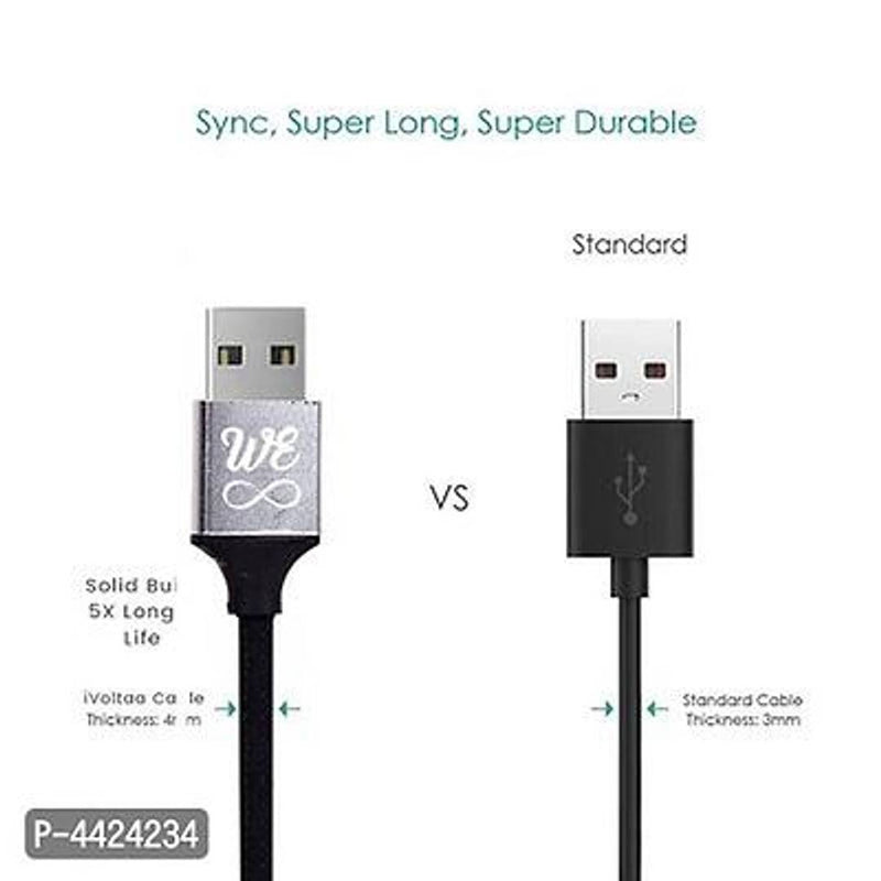 V8 Micro USB Black Charging Cable - 1 Metre
