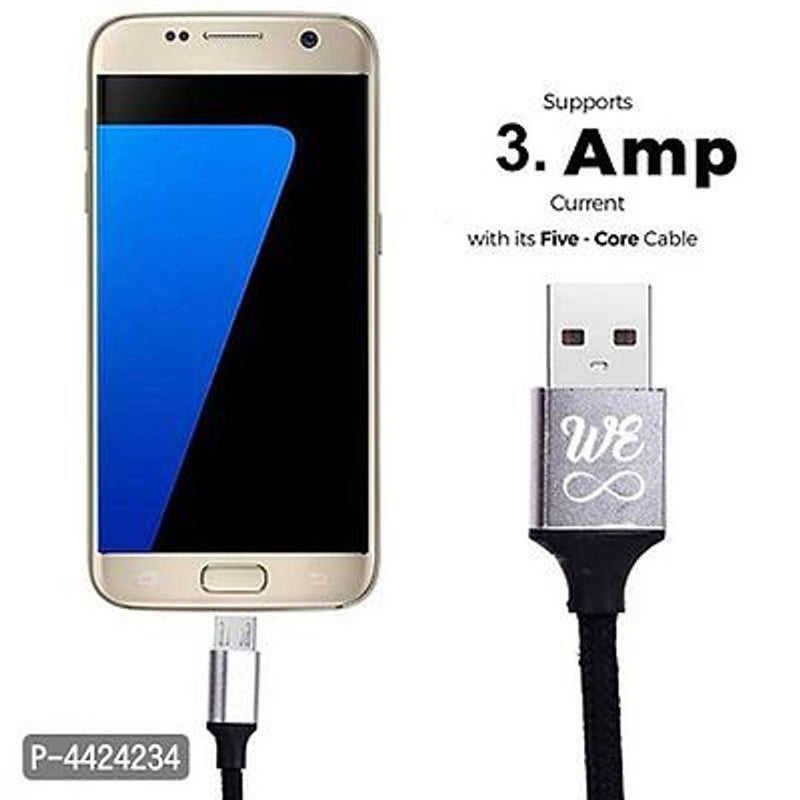 V8 Micro USB Black Charging Cable - 1 Metre