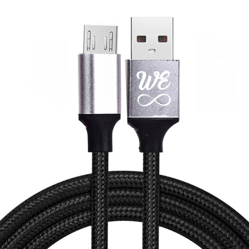 V8 Micro USB Black Charging Cable - 1 Metre