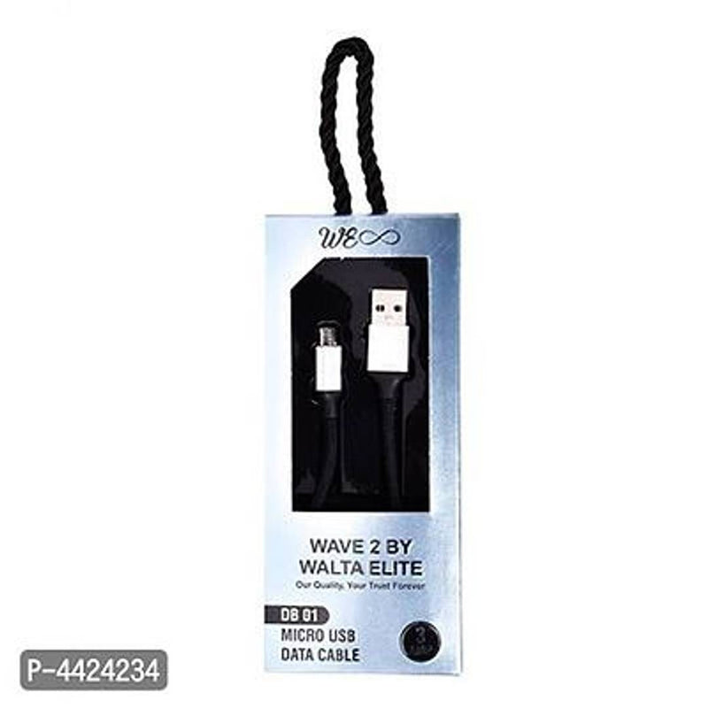 V8 Micro USB Black Charging Cable - 1 Metre