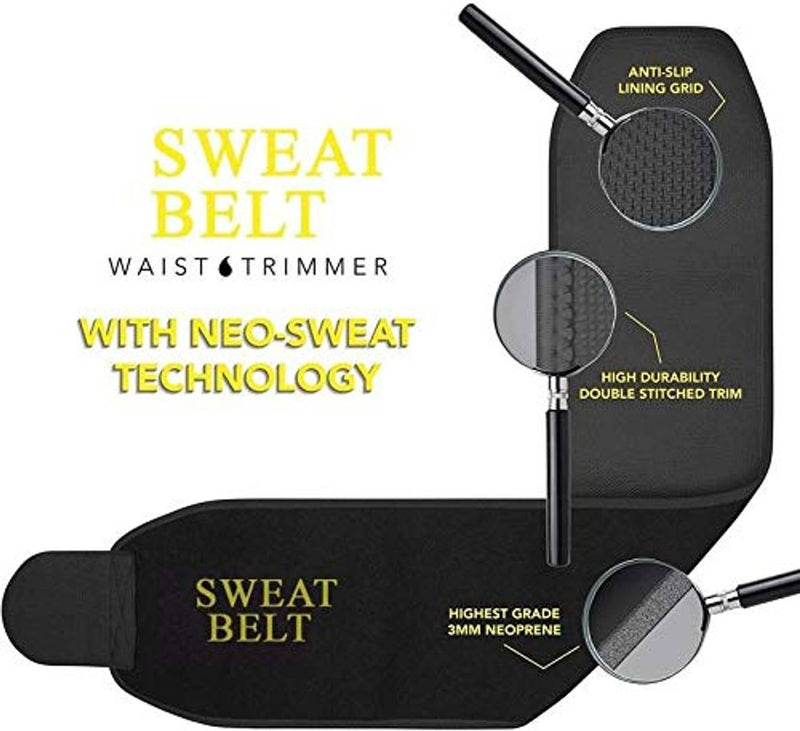 Hot Shaper Sweat Slim Belt Free Size for Man and Women Fat Burning Sauna Waist Trainer - Promotes Healthy Sweat, Weight Loss,Tummy Trimmer, Lower Back Posture(Free Size)(Both Man and Women)