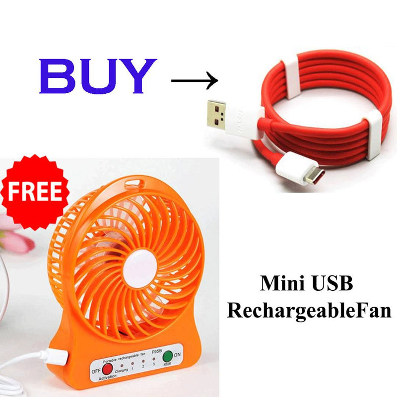 type c data cable along with USB Fan (Combo)