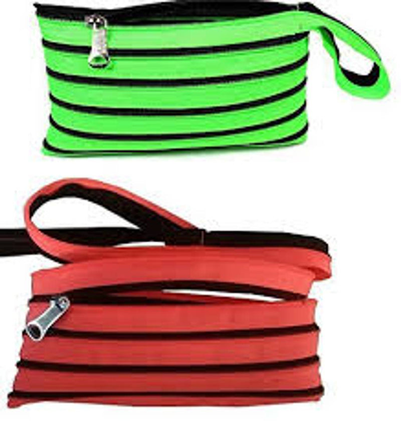 Zip Pencil Pouch - Pack Of 2 Assorted Colors