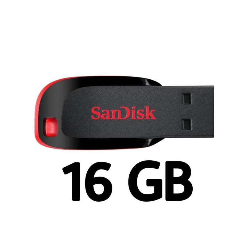 HEARME Sandisk Cruzer Blade 16GB USB Flash Drive Thumb Pen Memory Stick / Pen Drive