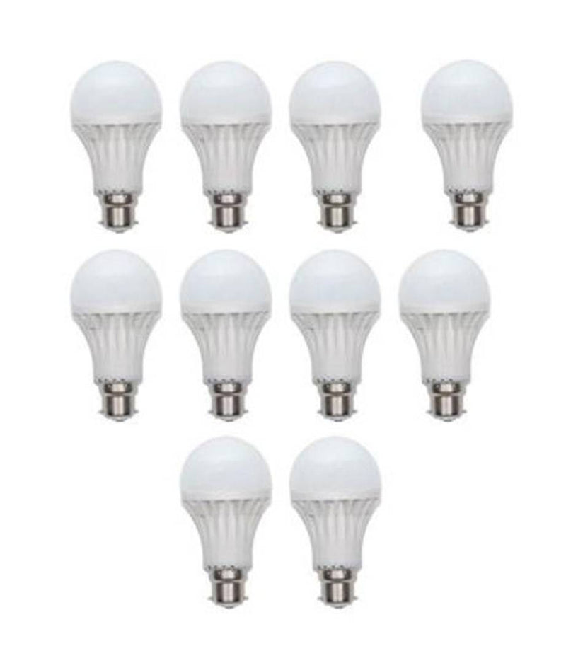 7W Led Bulb Plastic Body(Set Of 10)