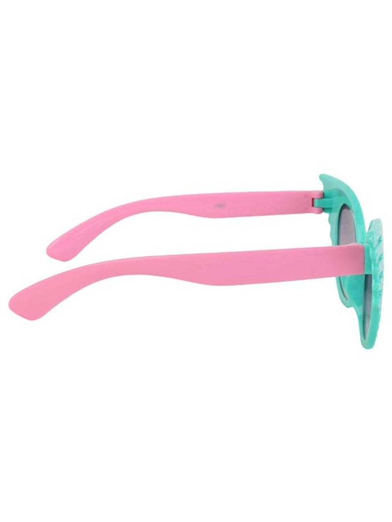 Pretty UV Protected Green Children Sunglasses with Case and Wipes