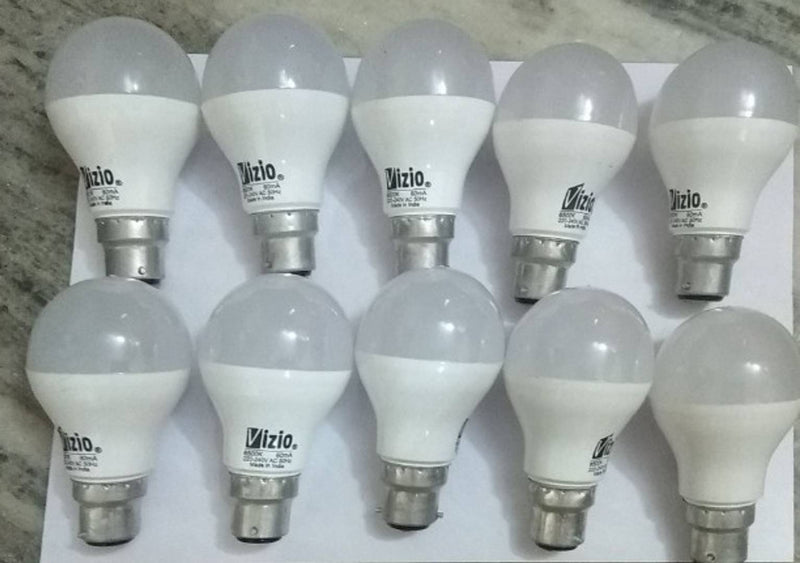 9W Led Bulb Plastic Body(Set Of 10)