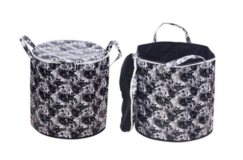 Multicoloured Printed Foldable Round Large Size Laundry Bag