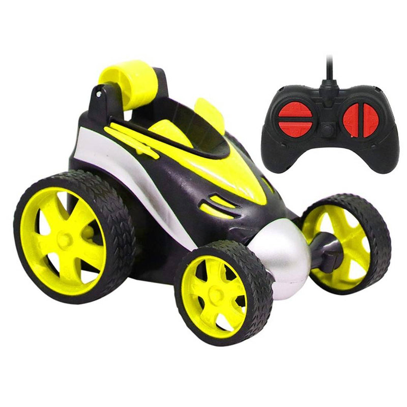 NHR Remote Control Car, RC Stunt Vehicle, 360°Rotating Rolling Radio Control Electric Race Car, Boys Toys Kids (10+ Ages, Yellow)