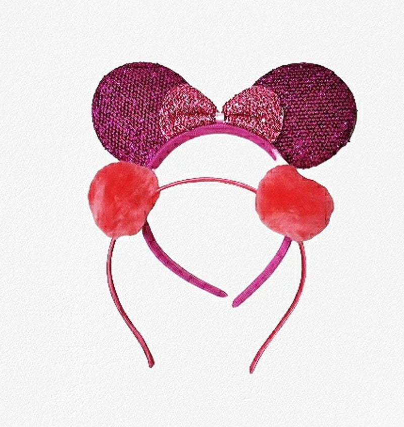 Exclusive Kids pom pom and Mickey hair band (pack of 2)