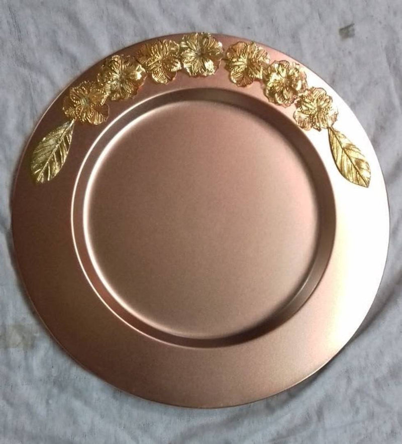 Essential Iron Dry Fruit Plate With Flower Embroidered