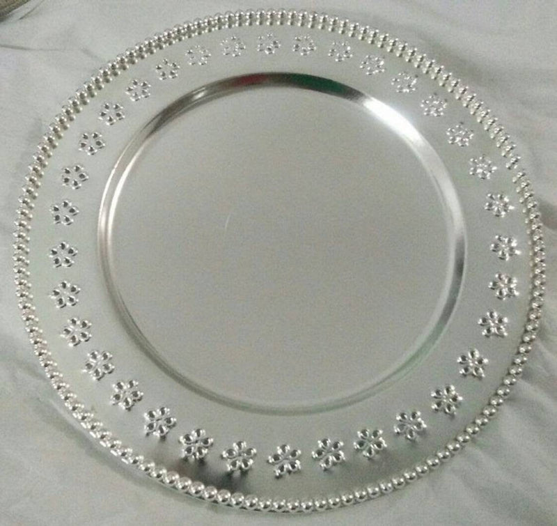 Essential Iron Silver Colour Dry Fruit Plate