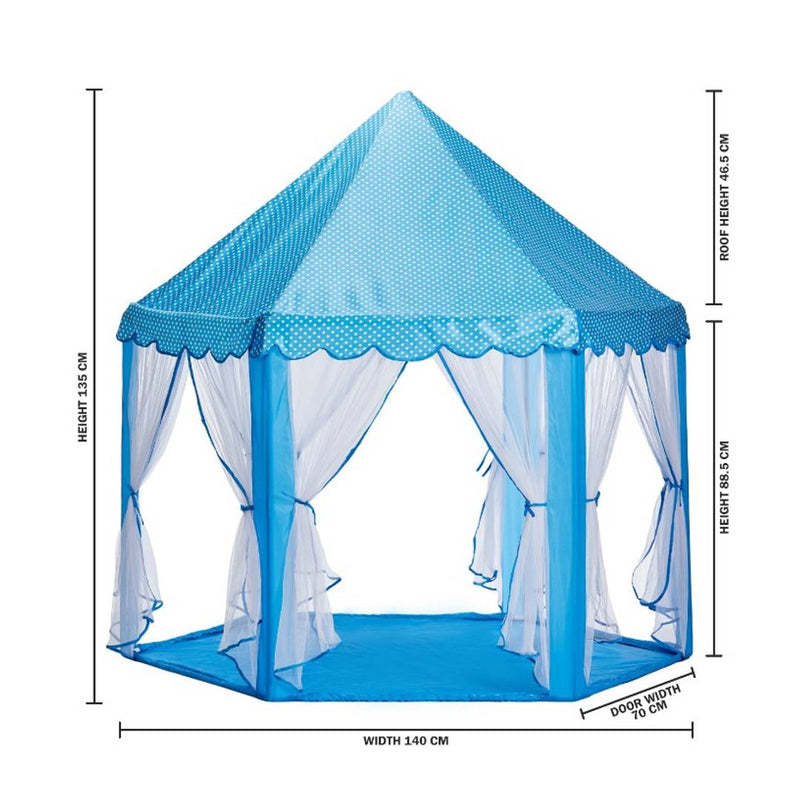 NHR LED Light Tent House with 30 Balls for Kids Play, Hut Type, Play House, Play Castle for Indoor and Outdoor for 3 to 6 Years (Blue + 30 Balls)