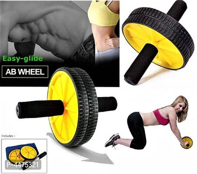 Ab Exercise Roller | Balance Wheel Roller | Workout Safety with Knee Mat (Multicolour)