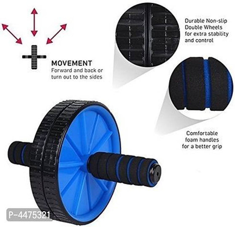 Ab Exercise Roller | Balance Wheel Roller | Workout Safety with Knee Mat (Multicolour)