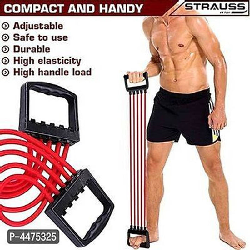 Heavy Duty 5 Latex Cord Exerciser Chest Expander ring Chest Puller Resistance Tube  (Multicolour)