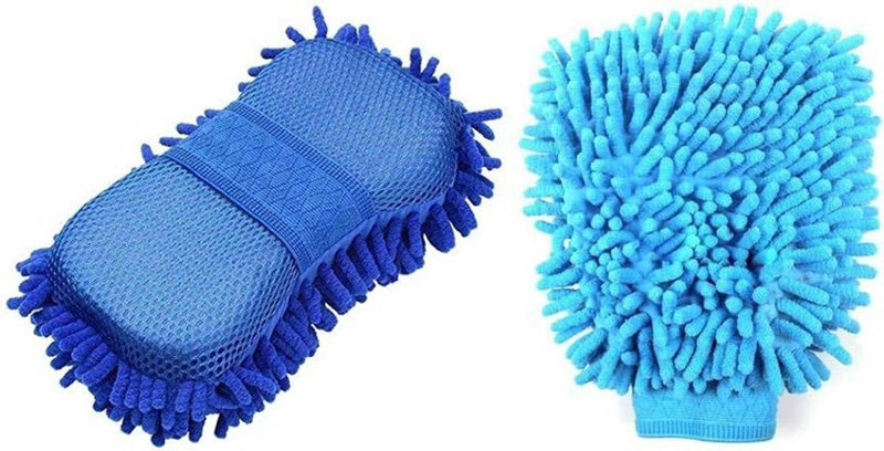 Wet & Dry Car Cleaning Compact Duster With Microfiber Glove 1 Piece Combo Pack