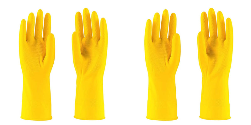 Multipurpose Latex Gloves For Kitchen Use & Cleaning Pack Of 2 Pair