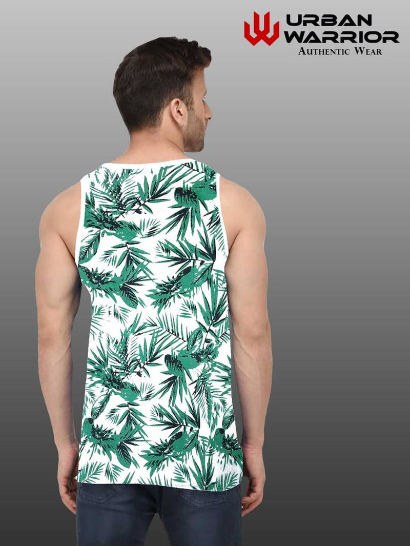 Green Printed Cotton Sports Tees