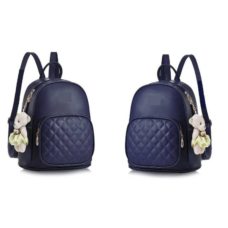 Stylish Collage Backpack For Girls (Blue) Combo Pack Of 2