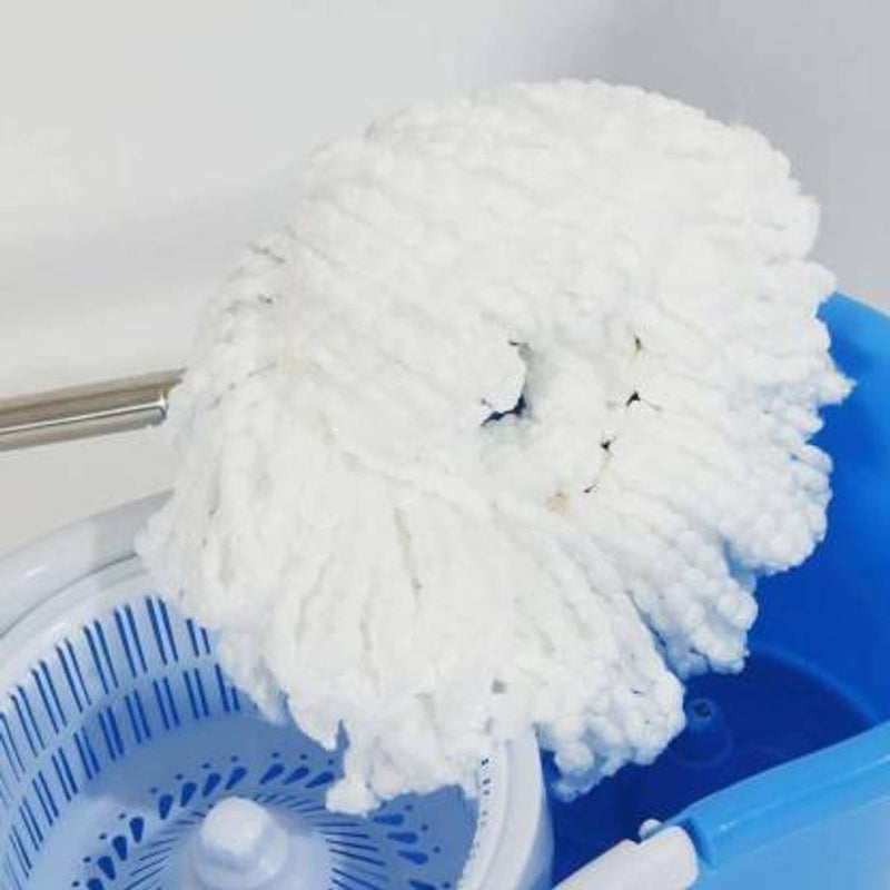 Spin Mop Bucket with 2 Refill with Wheel to Easy Moving (Blue) Mop Set
