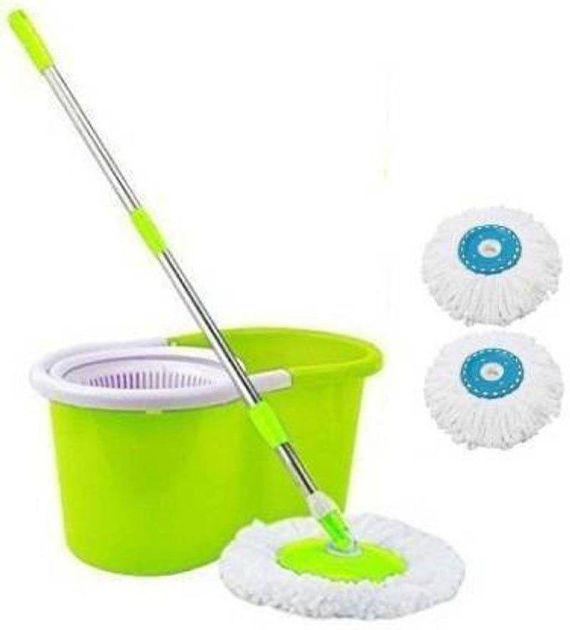 Spin Mop Bucket with 2 Refill with Wheel to Easy Moving Mop Set