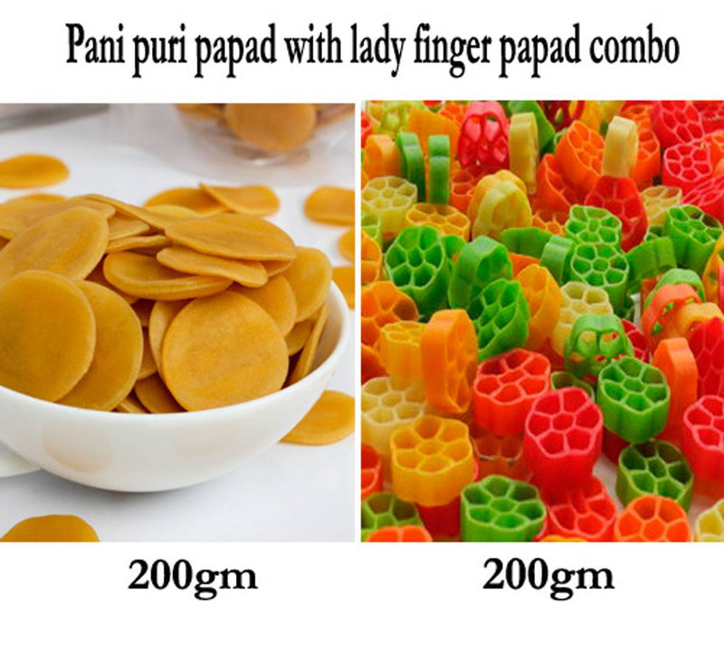 Best quality raw panipuri with vendi papad combo