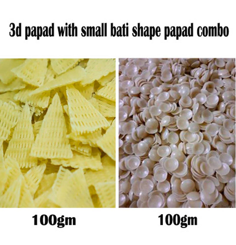 3d papad with small bati shape papad combo