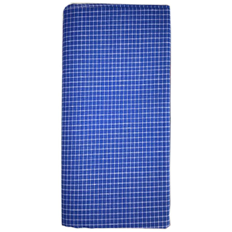 Modern Blue Cotton Checked Lungi For Men