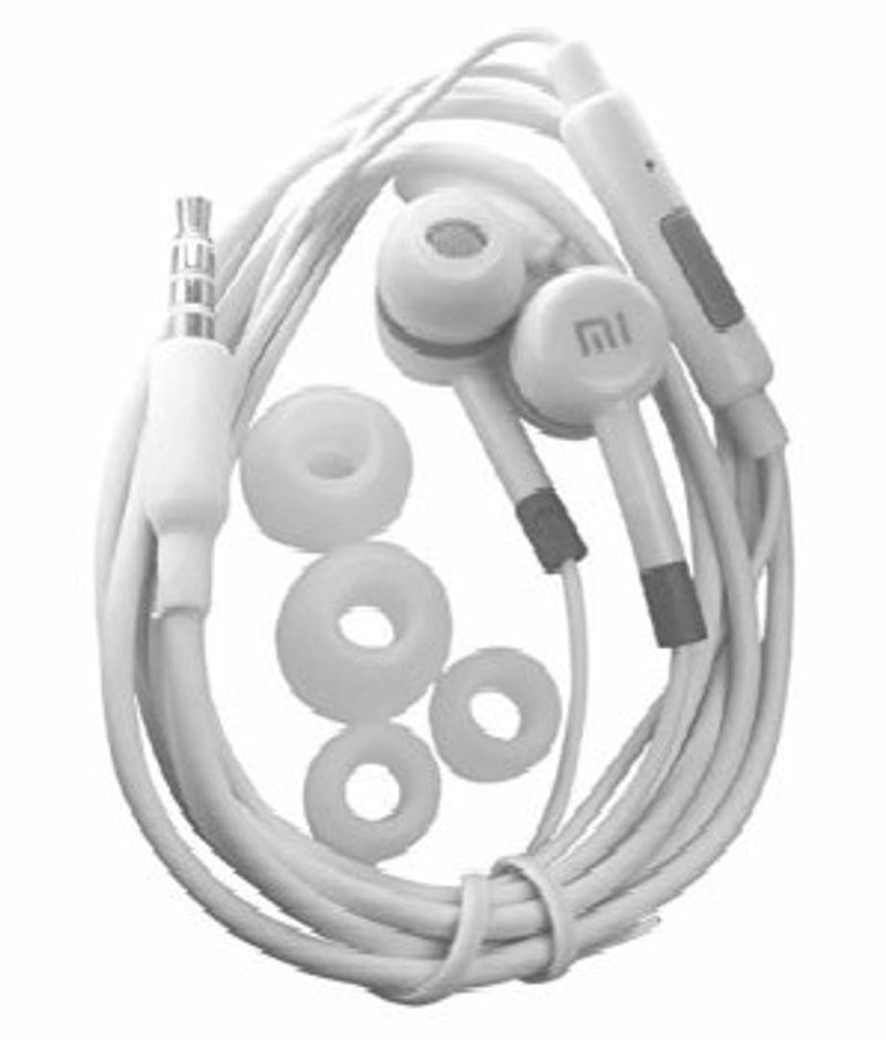 Ear buds Wired earphone with mic ( white)