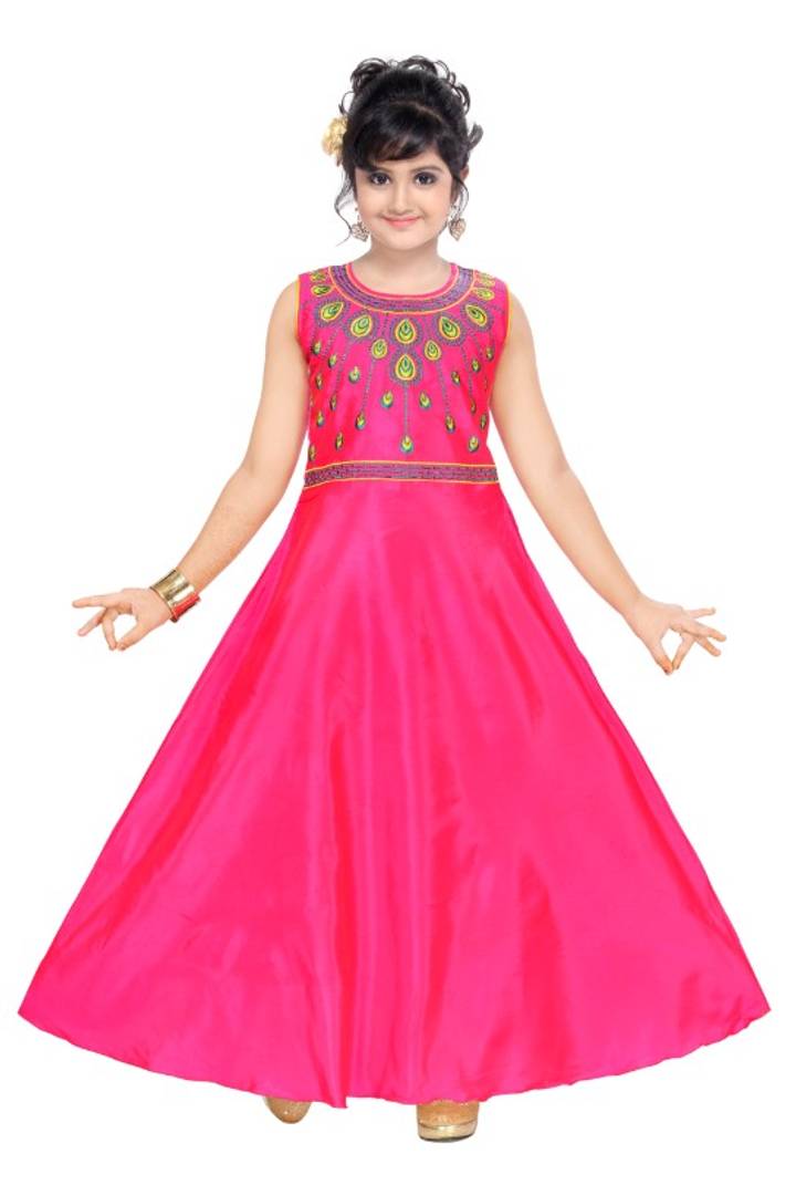 4 YOU Beautiful Computer embroidery Gown for Girls