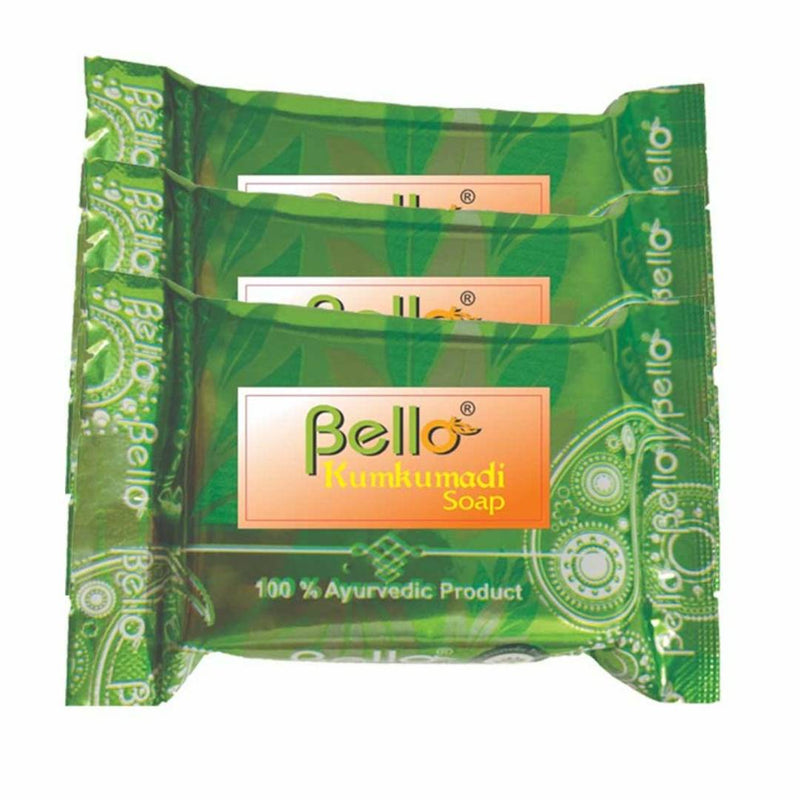 Bello Kumkumadi Soap 75 G pack of 3 100% ayurvedic Hand Crafted Glycerin Base Soap