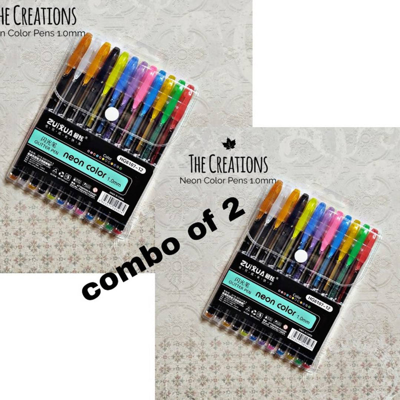 Amazing Neon pen set with metalic colors