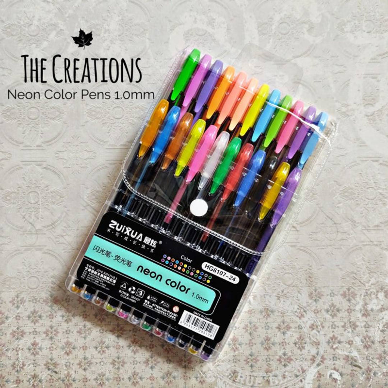Amazing Neon pen set with metalic colors