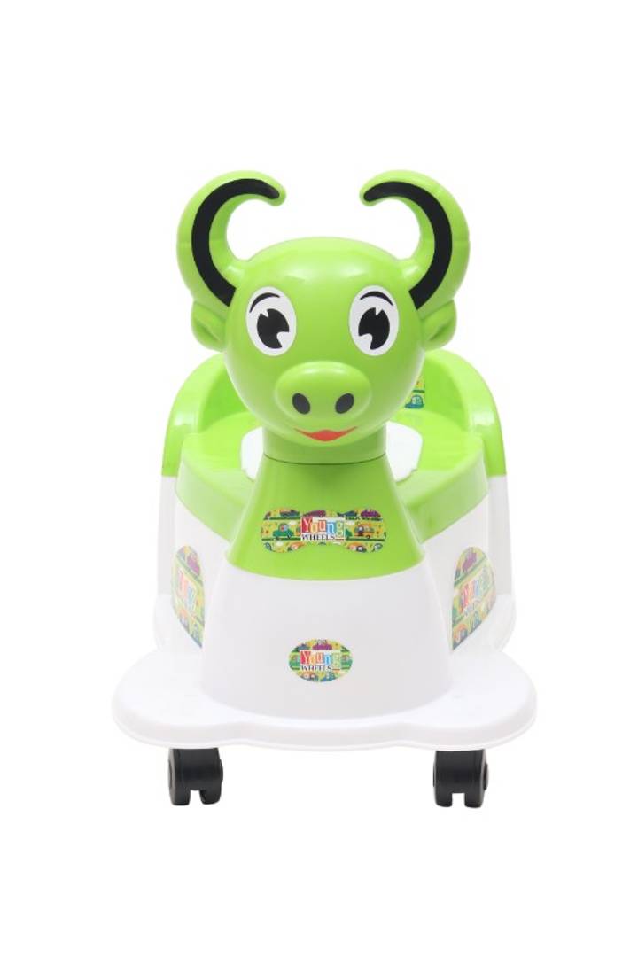 Young Wheels Traders Baby 2-in-1 Potty Trainer Ride-on with Wheels (Green)