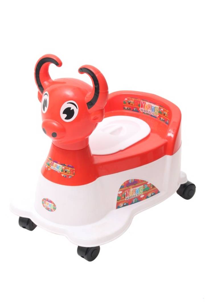 Young Wheels Traders Baby 2-in-1 Potty Trainer Ride-on with Wheels (Red)