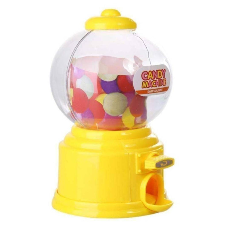 Mini Bubble Gumball or Coin Dispenser Machine ( Yellow)