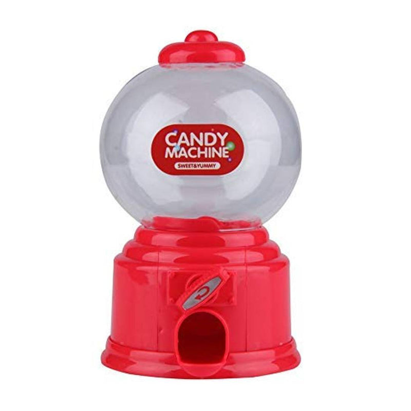 Mini Bubble Gumball or Coin Dispenser Machine (Red )