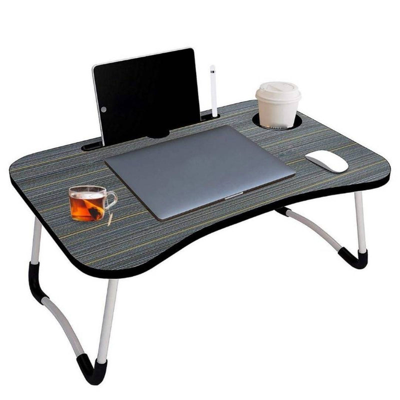 Shopper52 Foldable Multi-Function Portable Laptop Study Table Bed Table Kids Study Table Mini Table Wooden Table - HQMPTCUP-BK