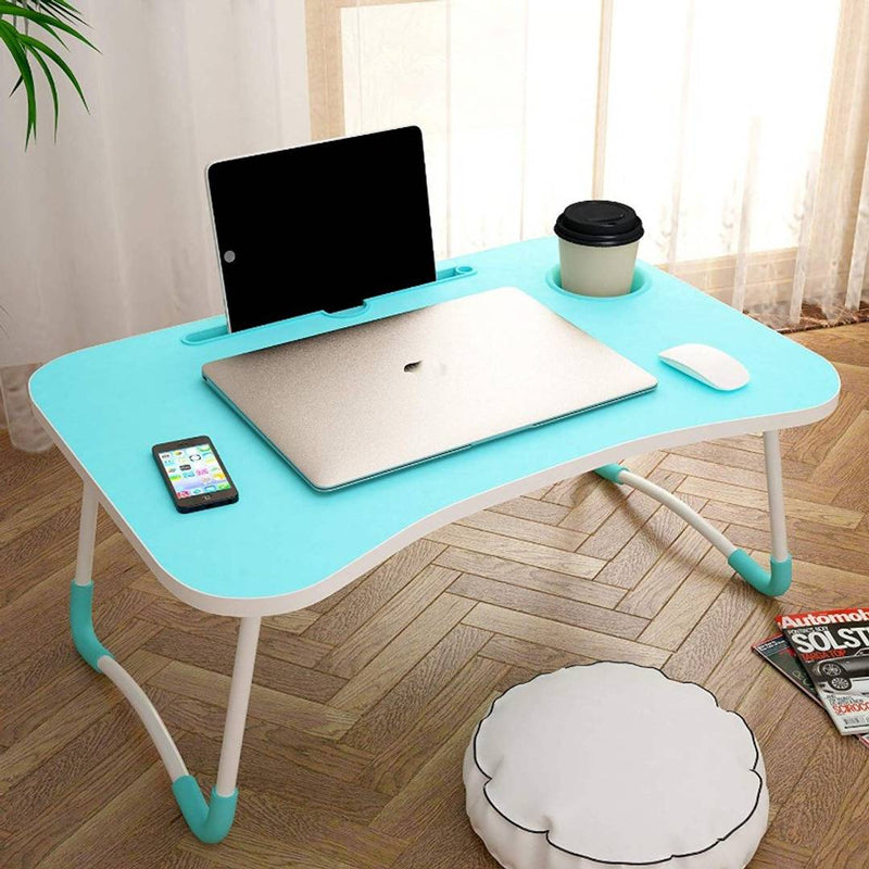 Shopper52 Foldable Multi-Function Portable Laptop Study Table Bed Table Kids Study Table Mini Table Wooden Table - HQMPTCUP-BU