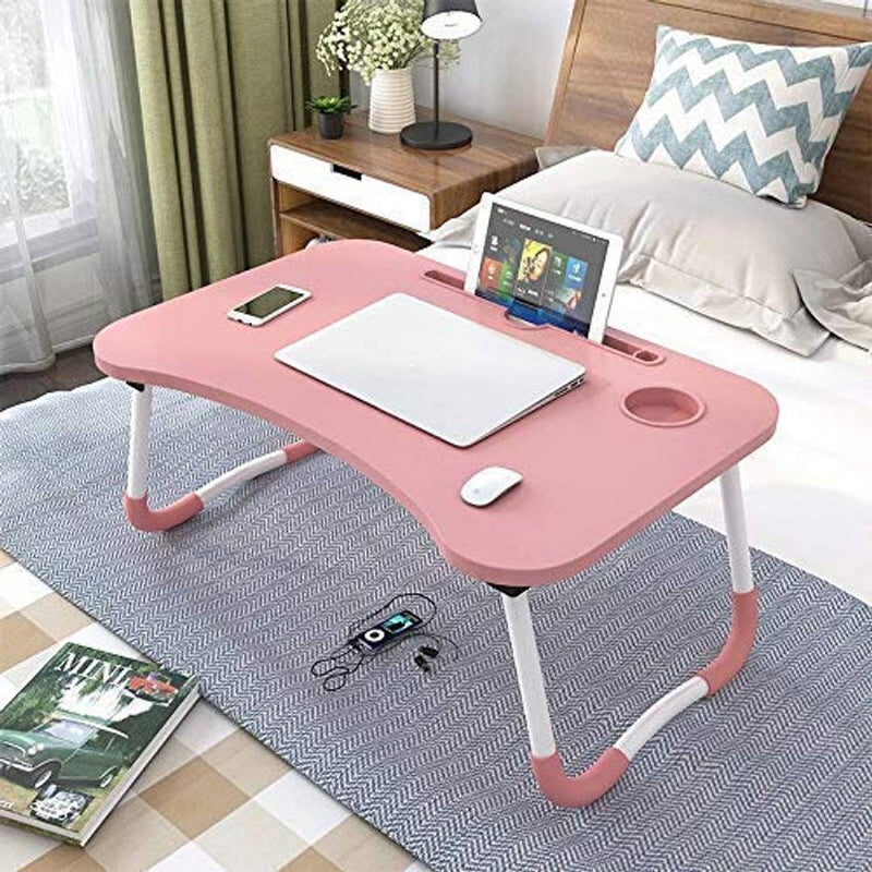 Foldable Multi-Function Portable Laptop Study Table Bed Table Kids Study Table Mini Table Wooden Table - HQMPTCUP-PK