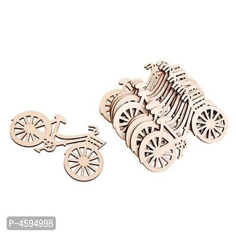 Paintable Cycle Wooden Laser Cut Decoration For Kids