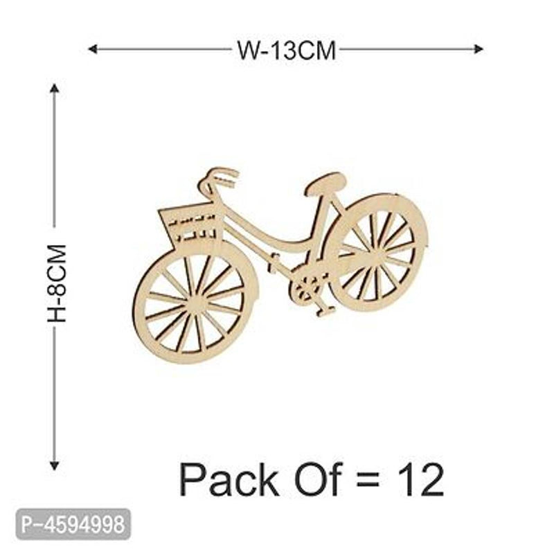 Paintable Cycle Wooden Laser Cut Decoration For Kids