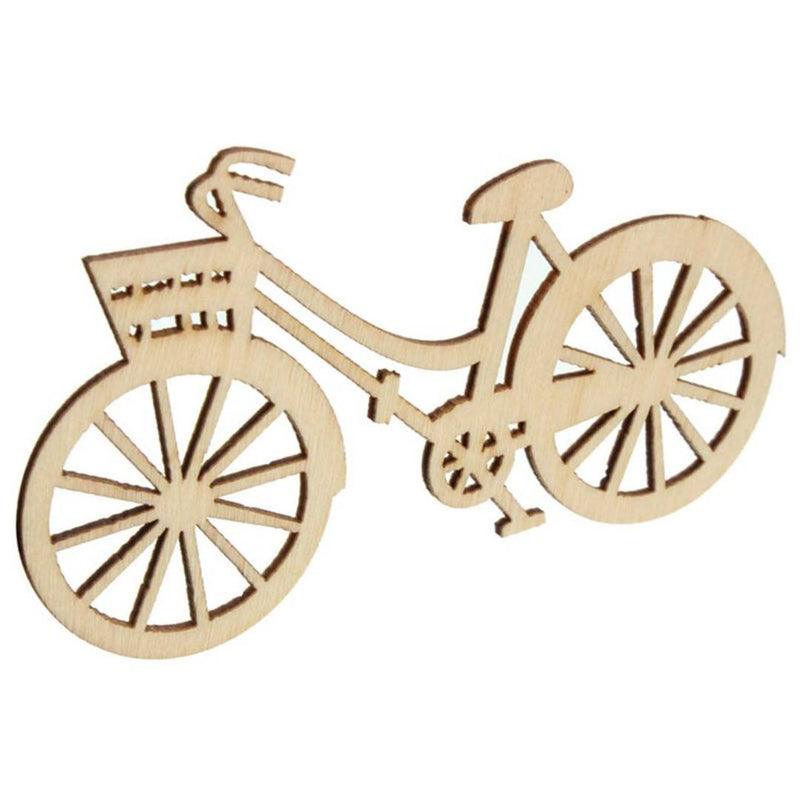 Paintable Cycle Wooden Laser Cut Decoration For Kids