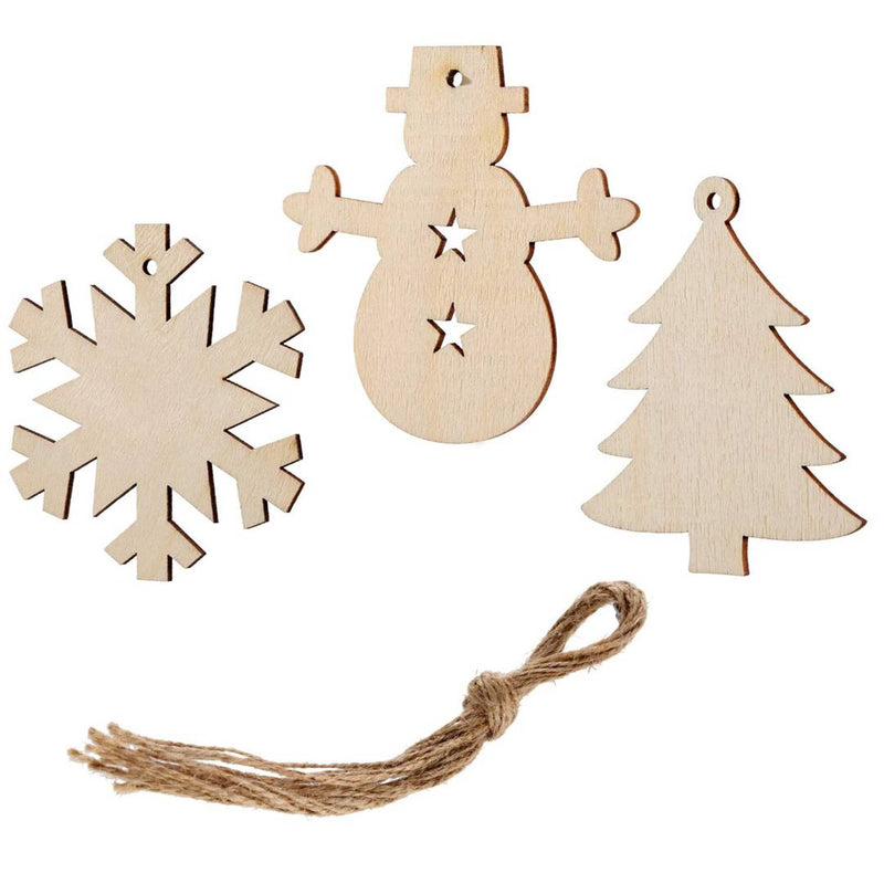 Paintable Christmas Special Wooden Laser Cut Decoration For Kids