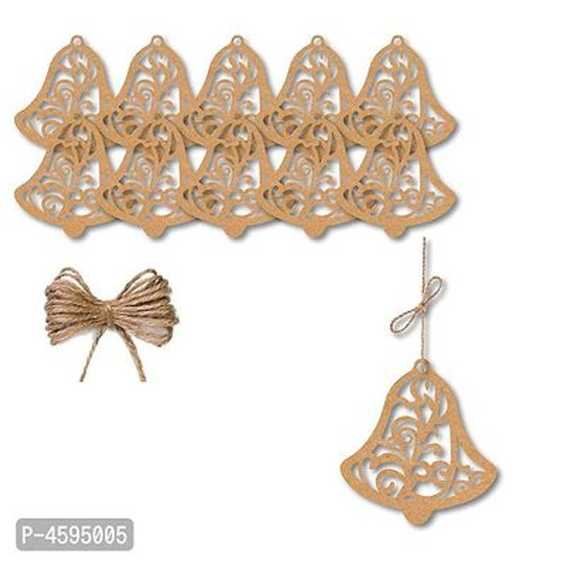 Paintable Bell Wooden Laser Cut Decoration For Kids
