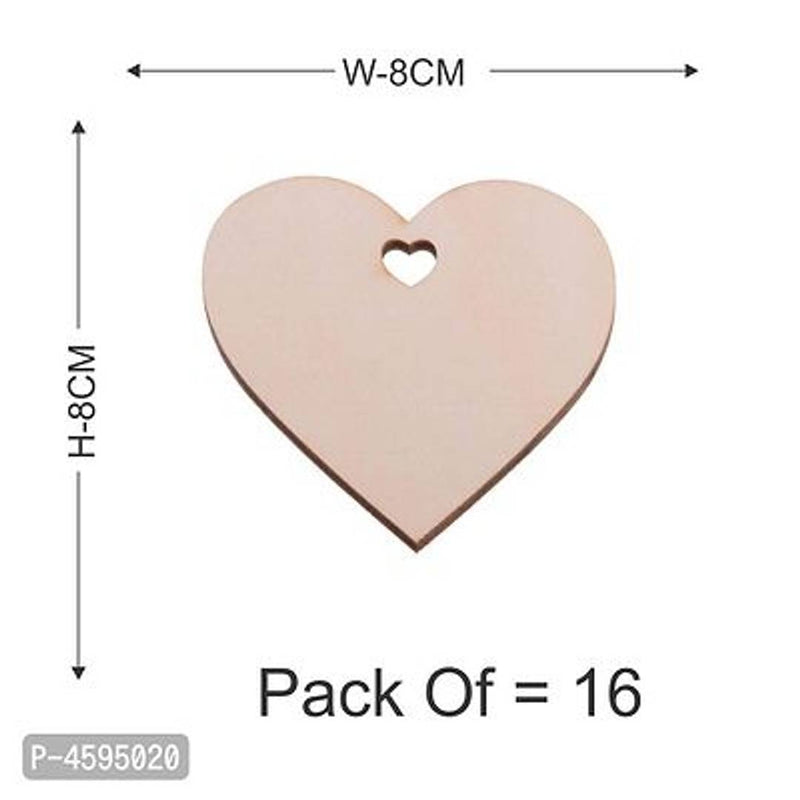 Paintable Heart Wooden Laser Cut Decoration For Kids