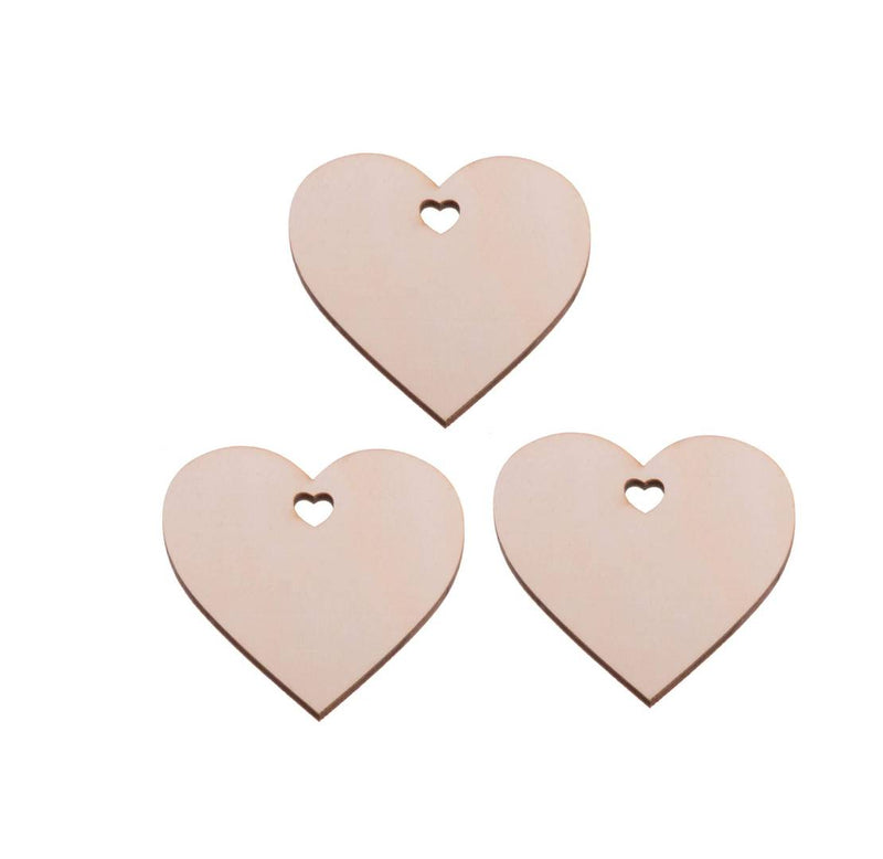 Paintable Heart Wooden Laser Cut Decoration For Kids