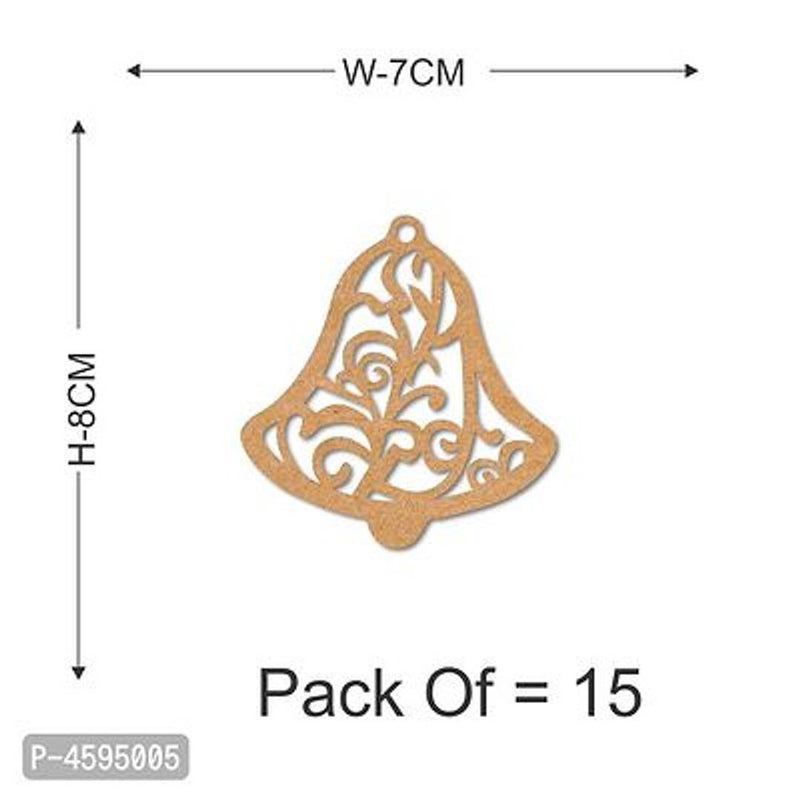 Paintable Bell Wooden Laser Cut Decoration For Kids