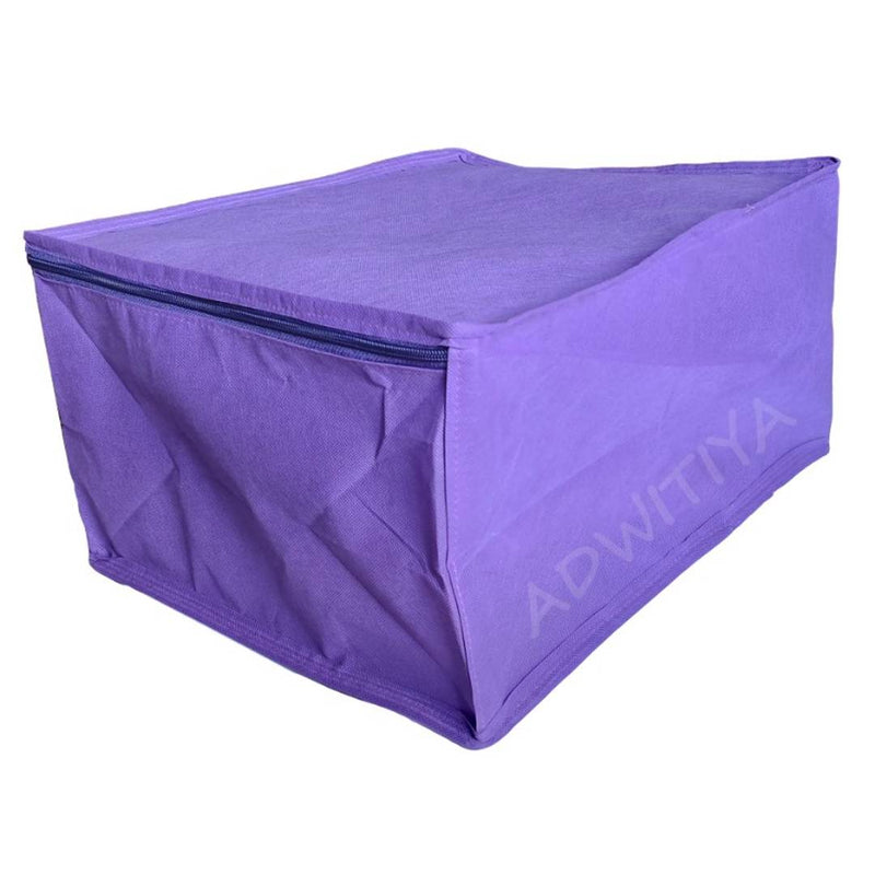 Set of 12 - Plain Large Nonwoven Saree Cover - Purple